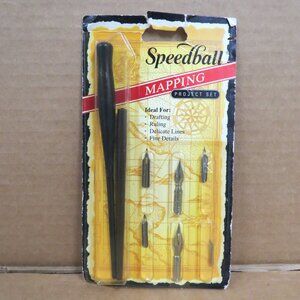 Speedball 2965 Mapping Calligraphy Pen Set New Old Stock In Original Package